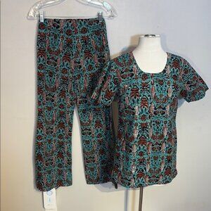 Vintage Ethnic patterned Tunic and Pants set XS